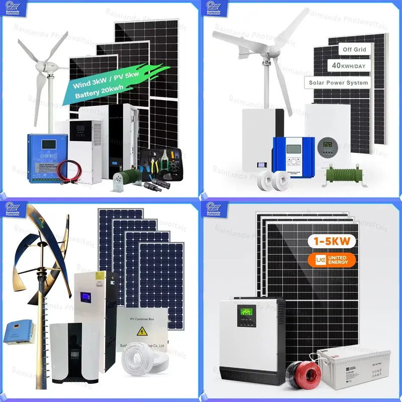 Renewable Energy Wind Solar - 3KW Solar Wind Turbine Generator 5KW