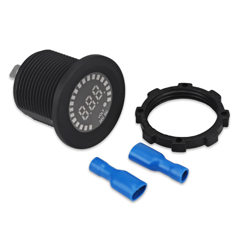 24V 12V DC Voltmeter Color LED - Battery Monitor Coulometer ulasan dan harga