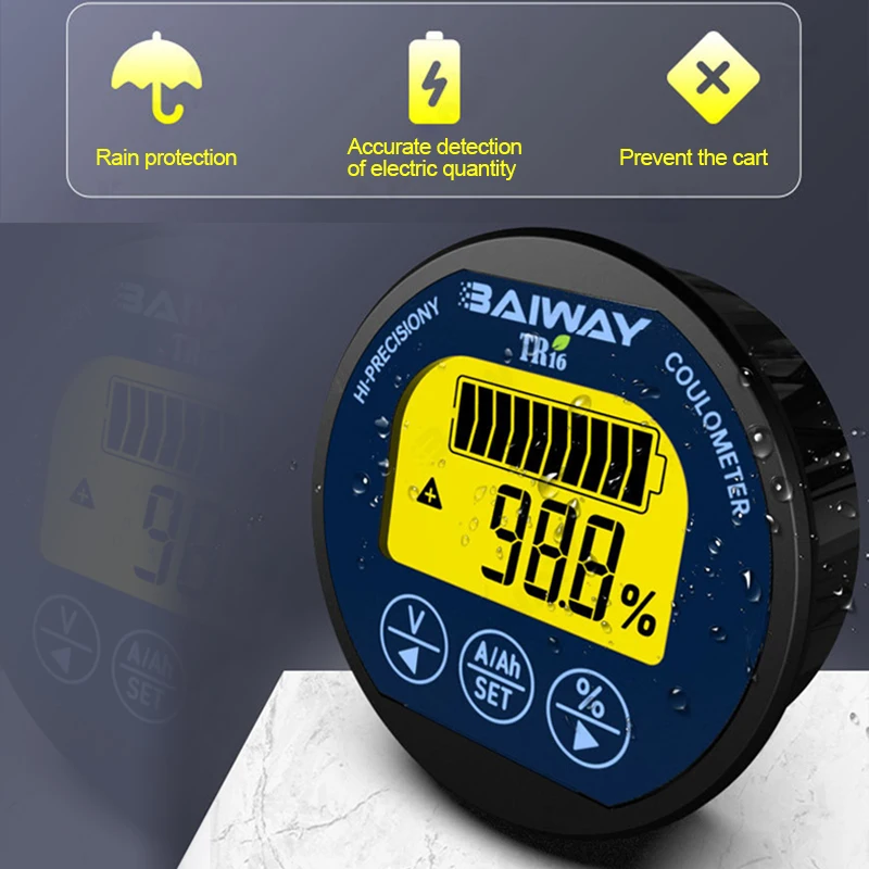 TR16H Waterproof Coulometer DC - Battery Monitor Coulometer ulasan dan harga
