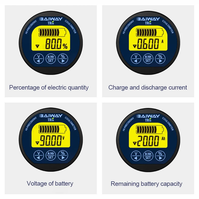 TR16H Waterproof Coulometer DC - Battery Monitor Coulometer ulasan dan harga
